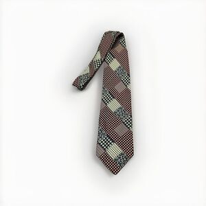 Vintage Slazenger After Golf Men's 3.5" Tie Plaid Multicolor Rare‎